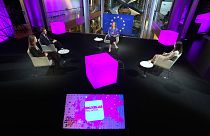 Méabh Mc Mahon with MEPs Tomas Tobe, Kira Peter-Hansen and Raquel Garcia Hermida van der Walle
