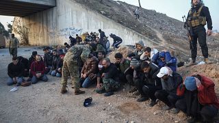 Syrian army soldiers captured by armed groups on Homs-Damascus road