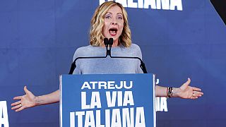 Italian Prime Minister Giorgia Meloni addresses the Atreuj festival in Rome, December 15th 2024