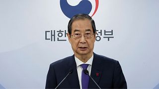 South Korea's acting President Han Duck-soo speaks at the government complex in Seoul, South Korea, Thursday, 26 December 2024.