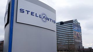 In this file photo, the Stellantis sign is seen outside the Chrysler Technology Center, in Auburn Hills, MIchigan, US on Tuesday Jan 19 2021. 