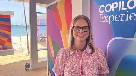 Microsoft's GM of Microsoft’s Copilot and co-founder of WorkLab, Colette Stallbaumer speaks to Euronews Next at Cannes Lions Festival of Creativity