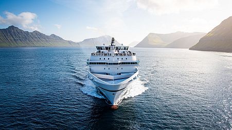 A ferry taking a trip