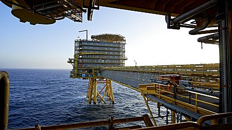 An oil rig operated by A.P. Moller-Maersk. Denmark has pledged to end all North Sea extraction by 2050, and is looking to position itself as a carbon storage hub.