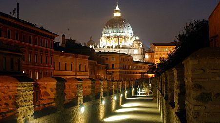 Visitors walk on the "passetto", a secret passage connecting the Vatican and Castel Sant' Angelo, used by popes in the Middle Ages to flee from hostile forces