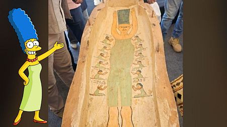 'Marge Simpson' painting discovered on ancient Egyptian tomb goes viral  