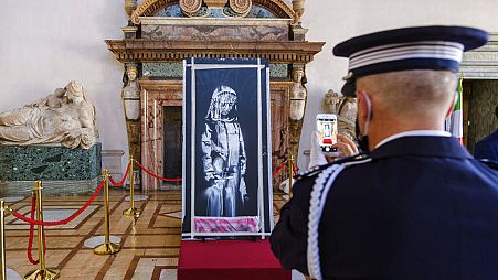 Another Banksy artwork (not included in this case) that was stolen in 2018 and recovered in June 2020 in Sant'Omero by Italian Carabinieri.